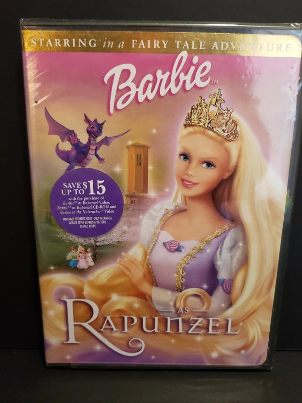 Sealed Barbie Rapunzel DVD, 2002